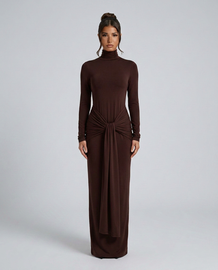 Daphne | Maxi Dress with Hip Drape Detail