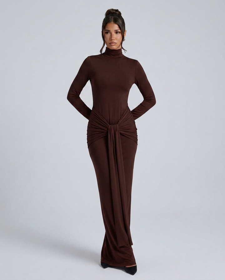 Daphne | Maxi Dress with Hip Drape Detail