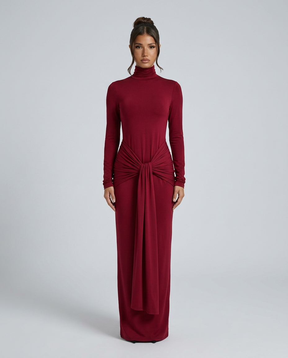 Daphne | Maxi Dress with Hip Drape Detail