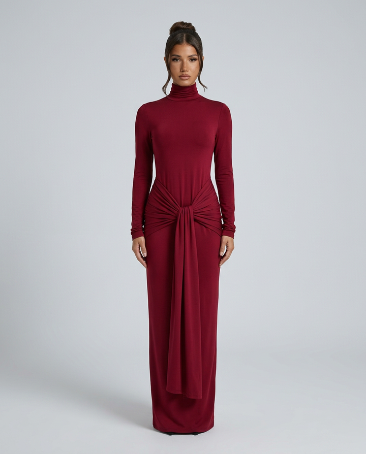 Daphne | Maxi Dress with Hip Drape Detail