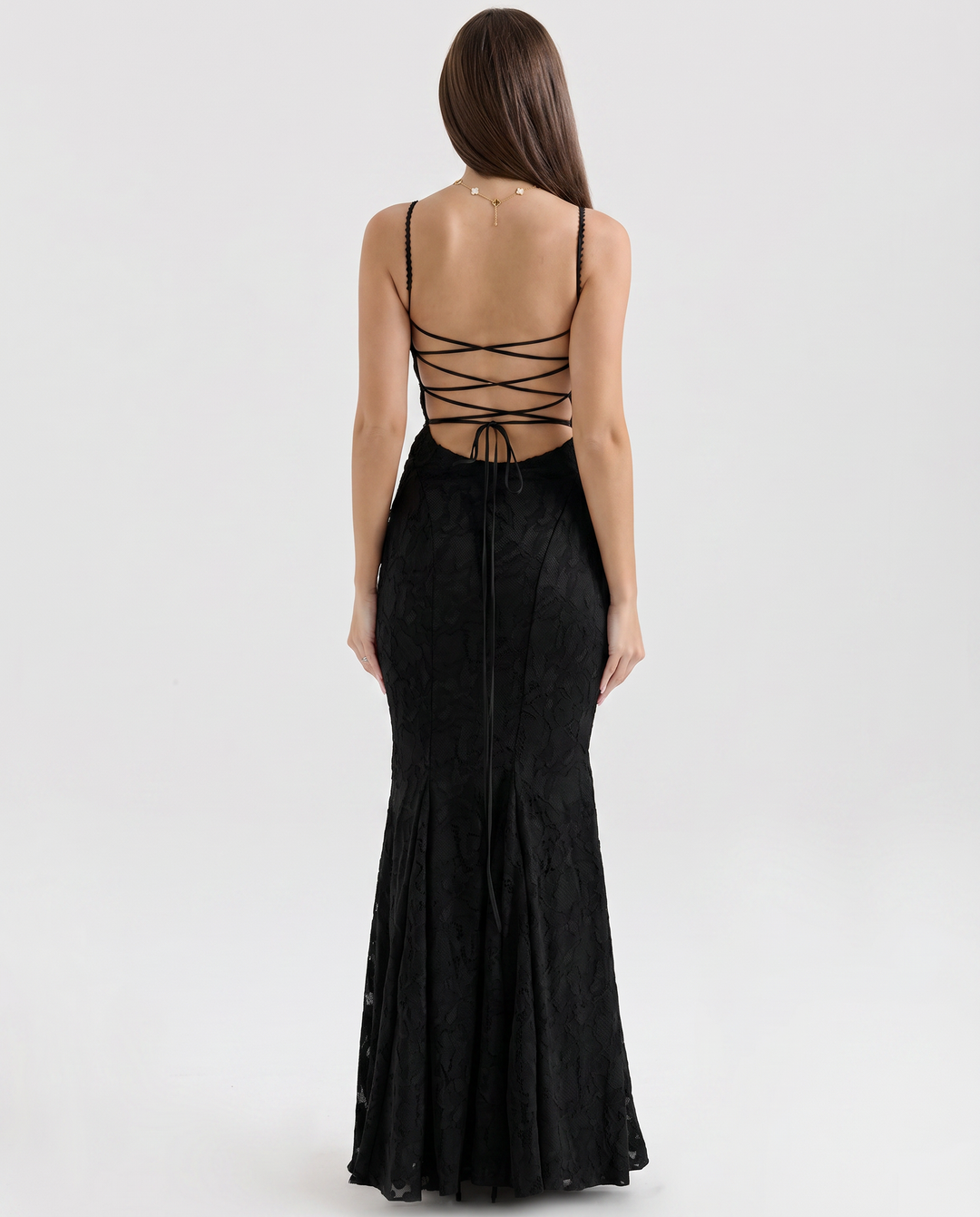 Mathilde | Lace Maxi Dress with Strappy Back