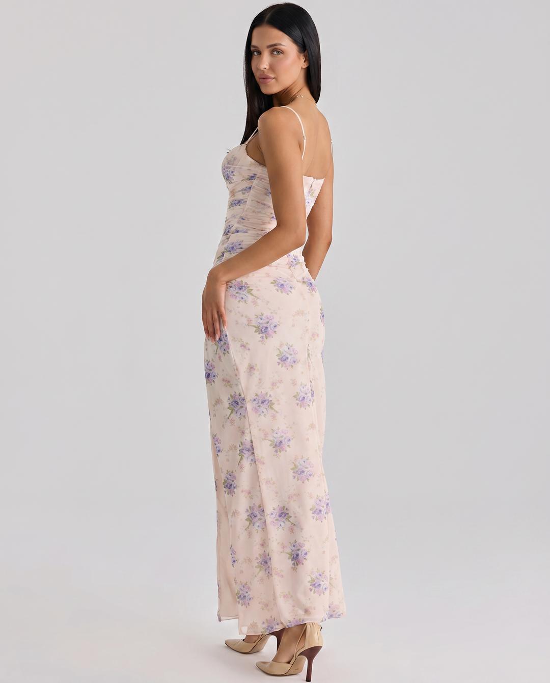 Estelle | Maxi Dress with Floral Print and Side Slit