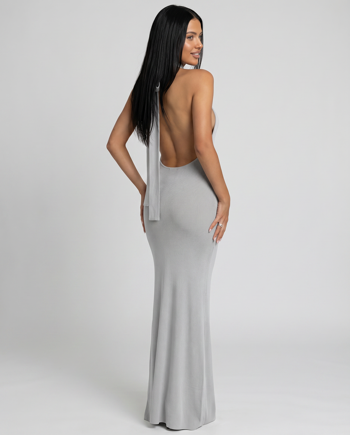 Brinley | Halter Neck Backless Maxi Dress