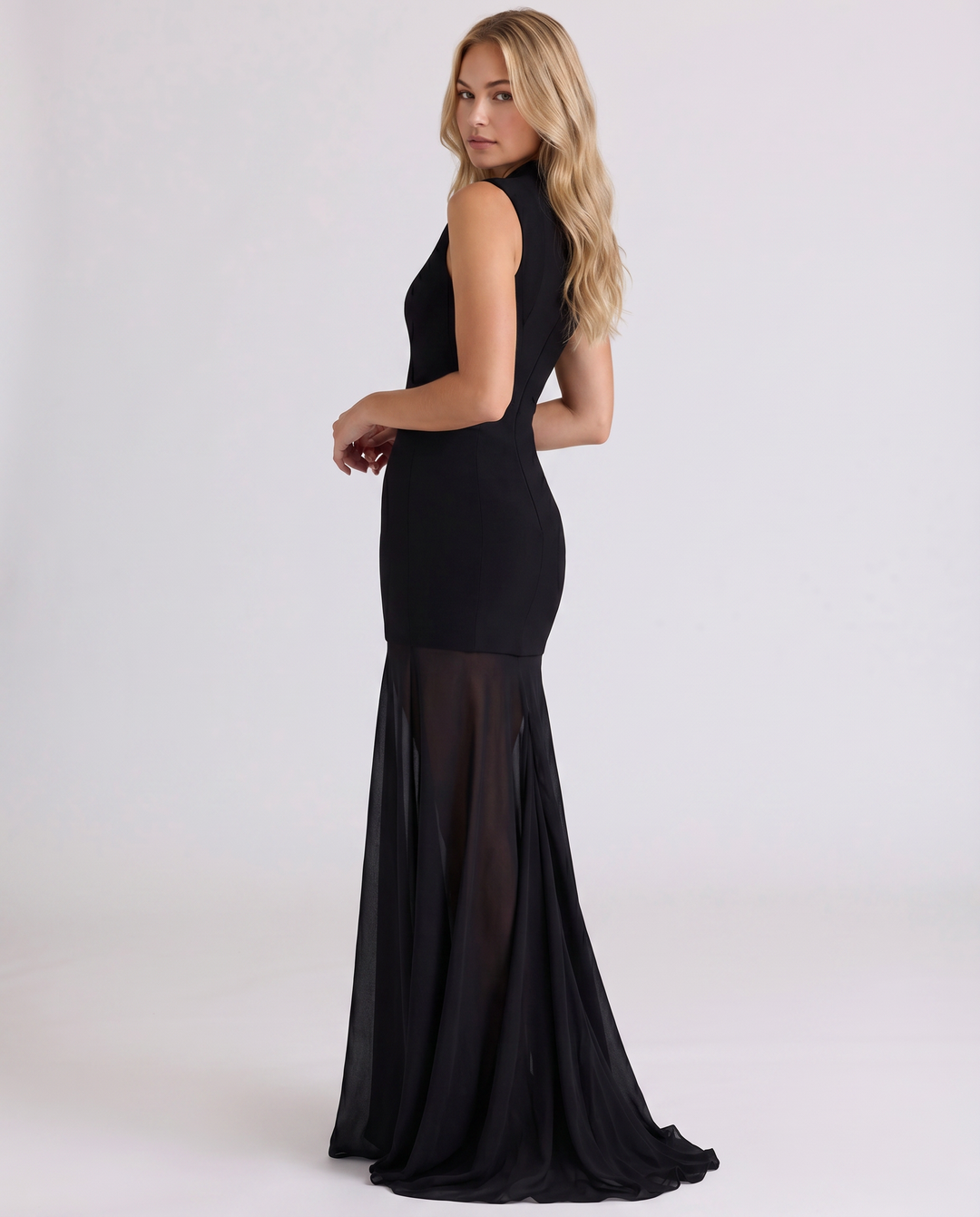 Novah | Maxi Dress With Plunge Keyhole Front