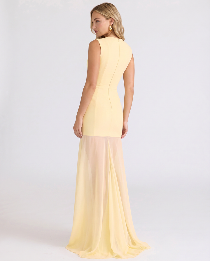 Novah | Maxi Dress With Plunge Keyhole Front
