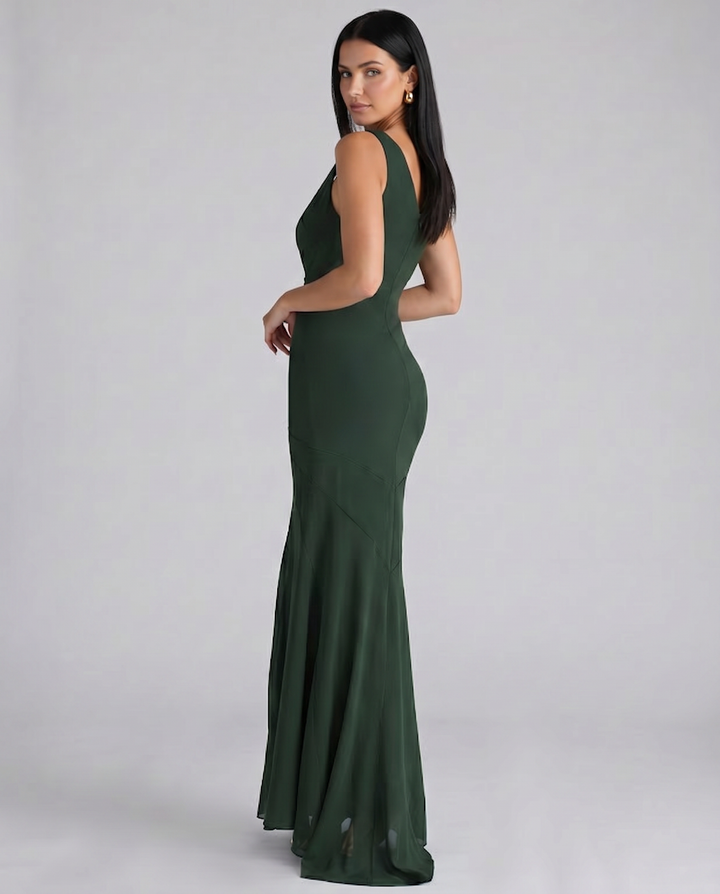 Marcy | Panelled Maxi Dress with Spaghetti Straps