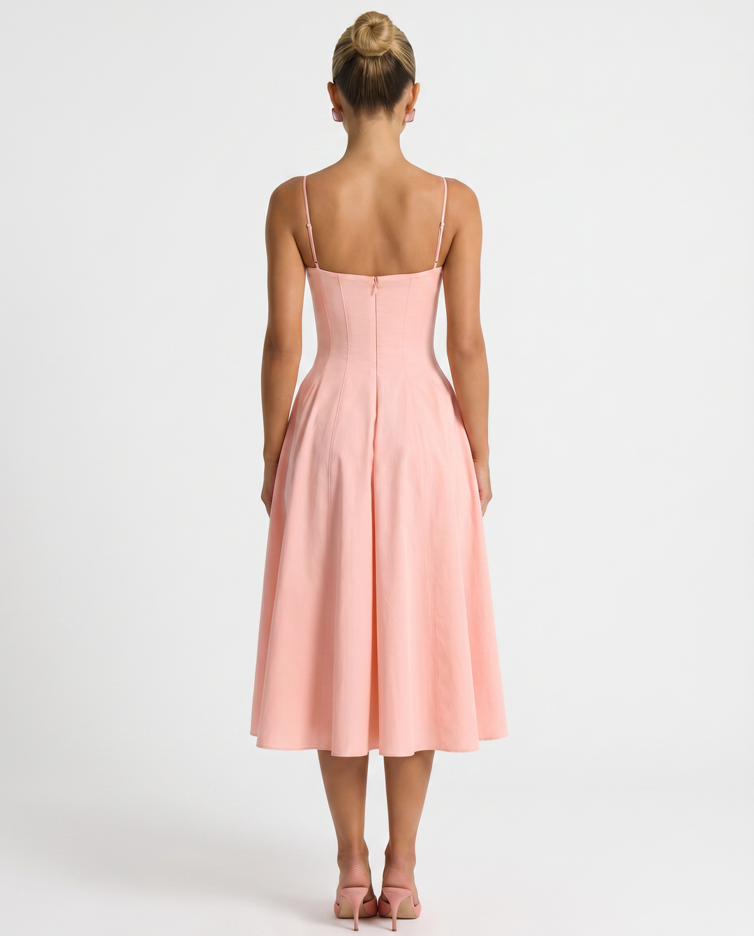 Maisie | Midi Sundress with Pleated Skirt and Adjustable Straps