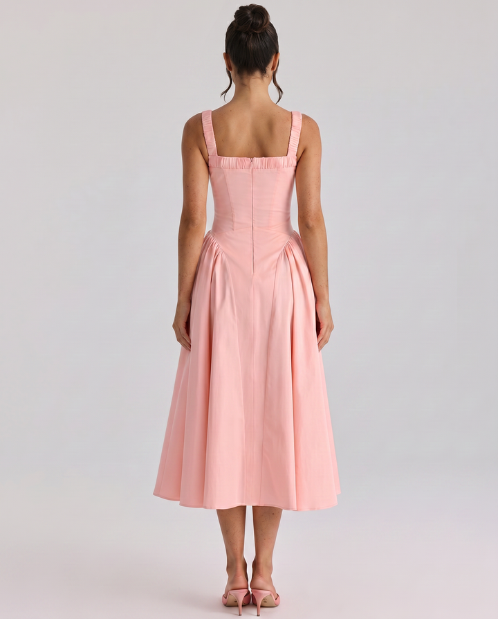 Viola | Midi Sundress with Gathered Skirt