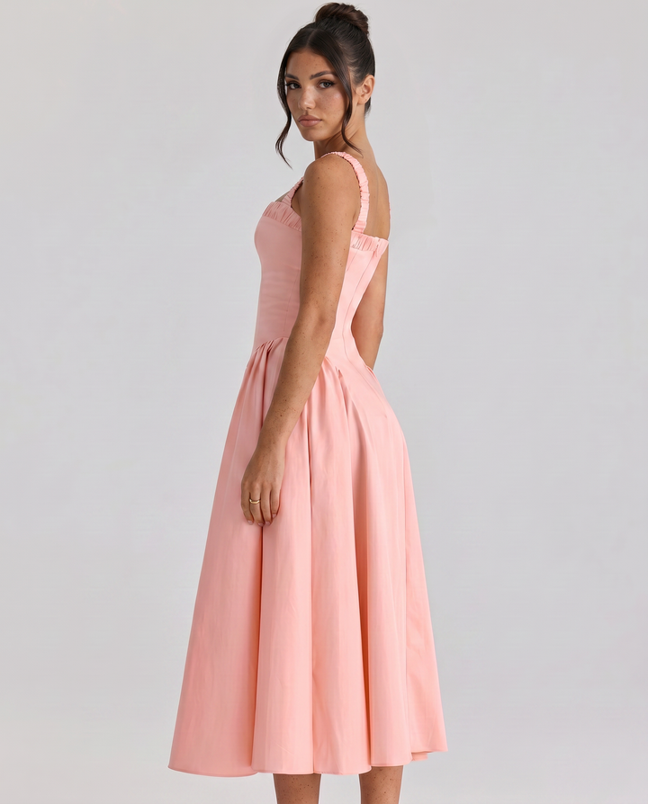 Viola | Midi Sundress with Gathered Skirt