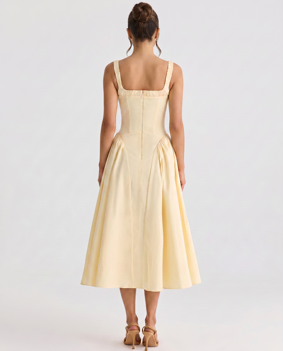 Viola | Midi Sundress with Gathered Skirt