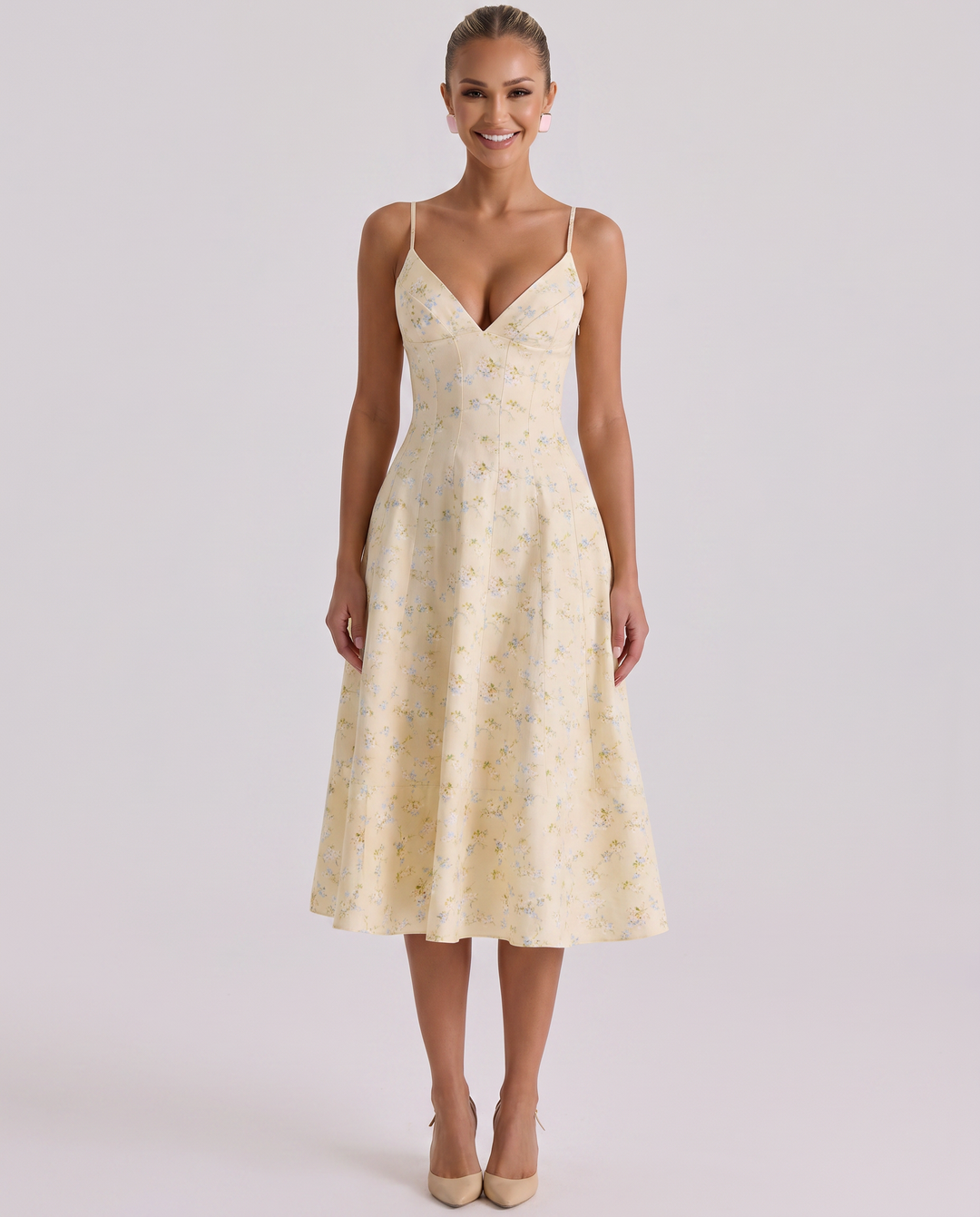 Robyn | Midi Sundress with Lace-Up Back