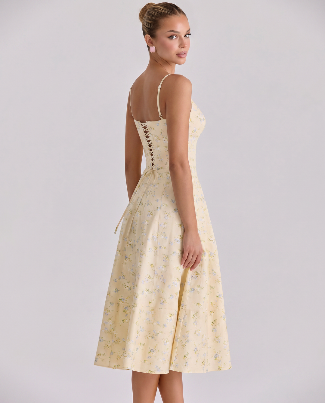 Robyn | Midi Sundress with Lace-Up Back