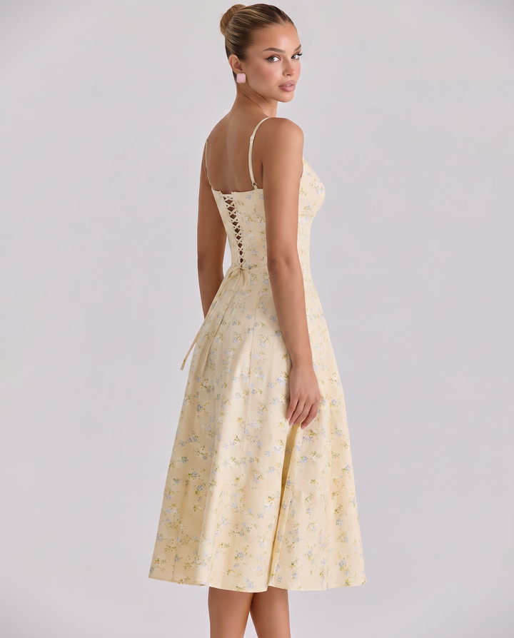 Robyn | Midi Sundress with Lace-Up Back