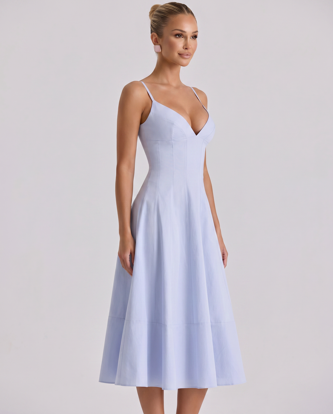 Robyn | Midi Sundress with Lace-Up Back