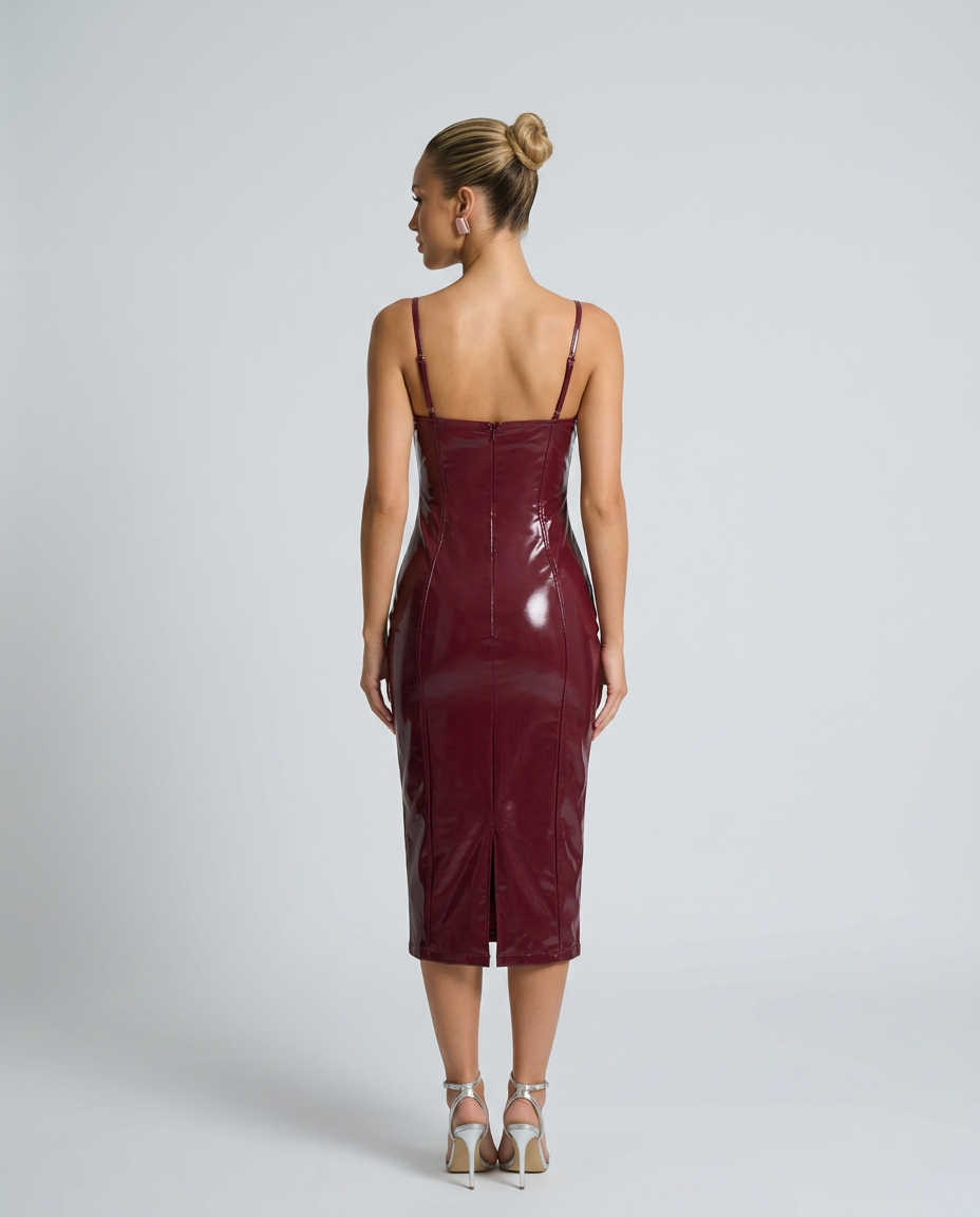 Shia | Midi Dress with Structured Bodice and Fitted Silhouette