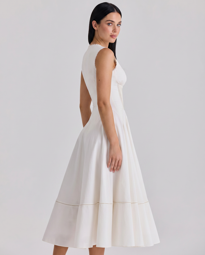 Wanda | Midi Sundress with Waist Cinch Detail