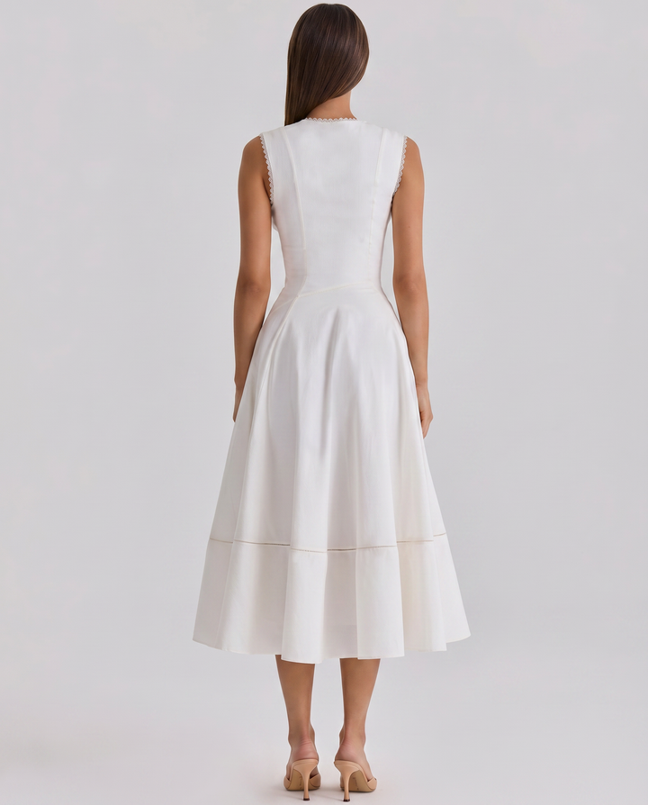 Wanda | Midi Sundress with Waist Cinch Detail