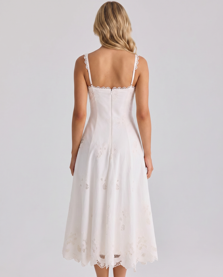 Sorrel | Midi Sundress with Broderie Anglaise Detail