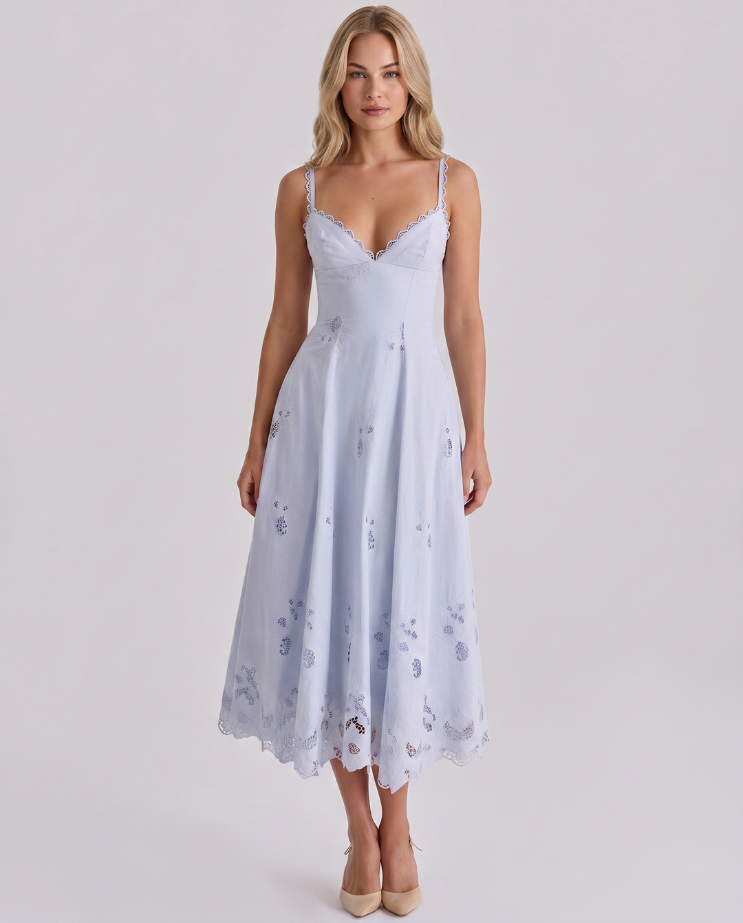 Sorrel | Midi Sundress with Broderie Anglaise Detail