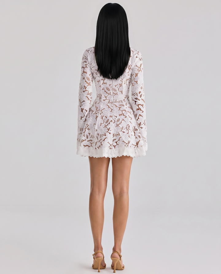 Elsie | Lace Long Sleeve Mini Dress