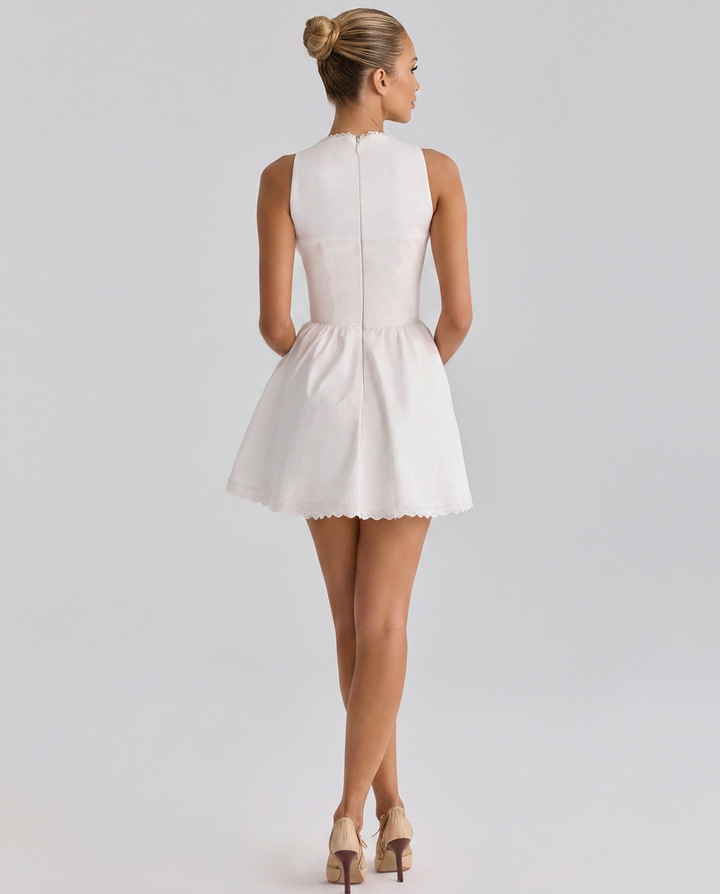 Velma | Mini Dress with Lace-Up Waist