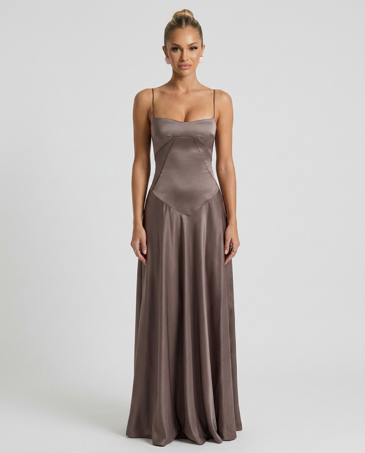 Phoebe | Maxi Dress with Lace-Up Back