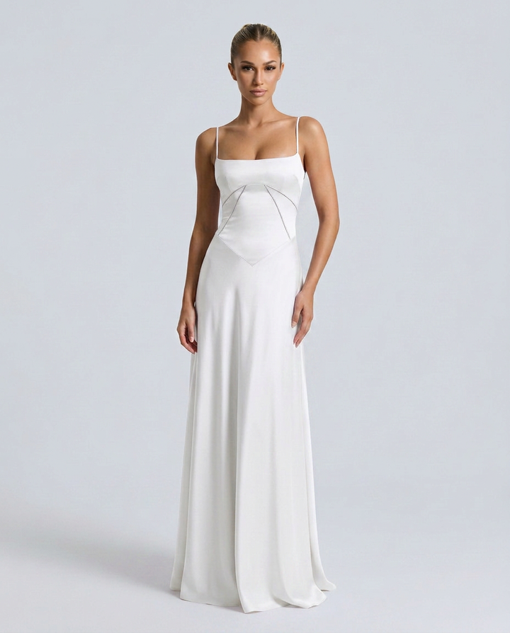 Phoebe | Maxi Dress with Lace-Up Back