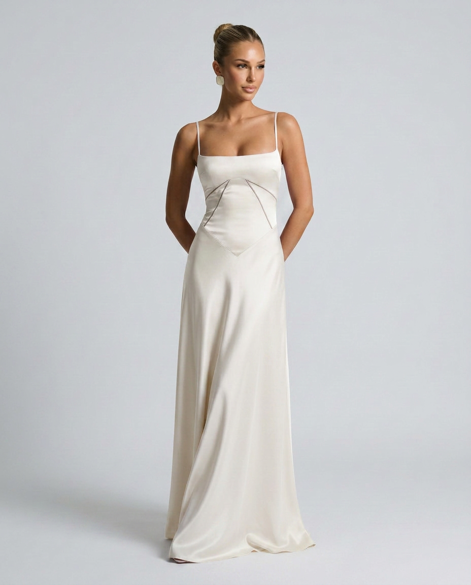 Phoebe | Maxi Dress with Lace-Up Back