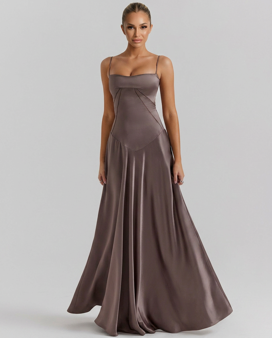 Phoebe | Maxi Dress with Lace-Up Back