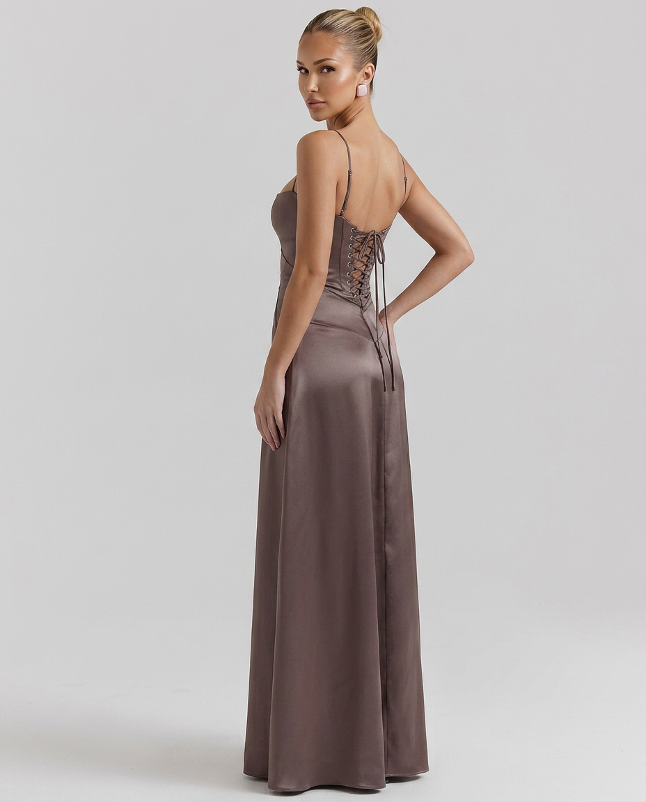 Phoebe | Maxi Dress with Lace-Up Back