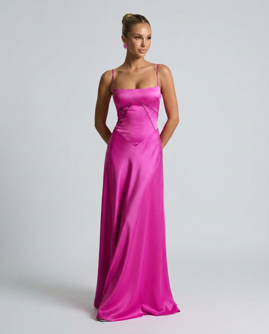 Phoebe | Maxi Dress with Lace-Up Back
