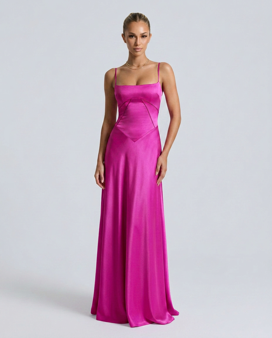 Phoebe | Maxi Dress with Lace-Up Back