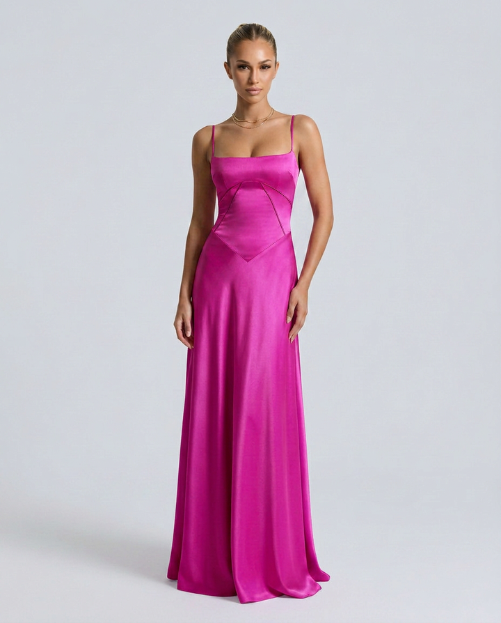 Phoebe | Maxi Dress with Lace-Up Back