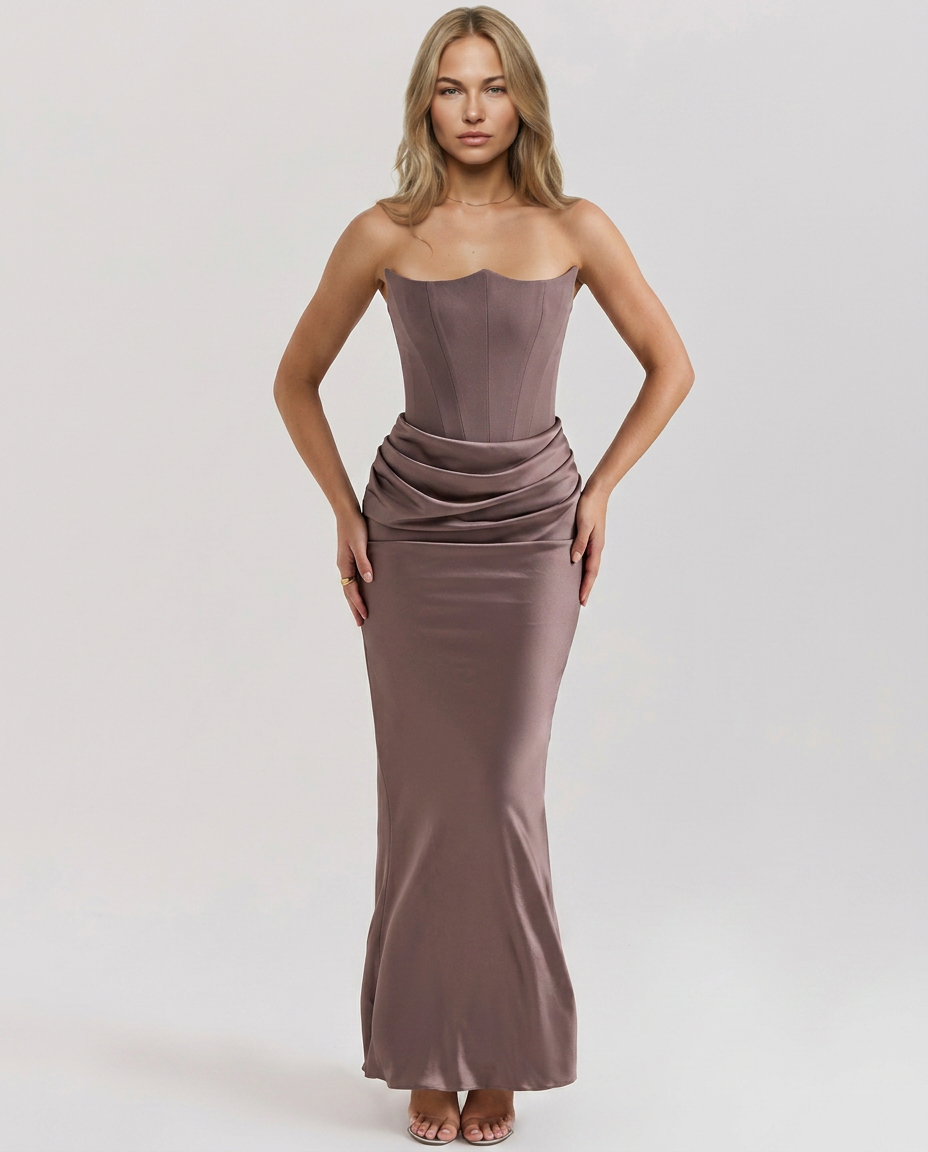 Opal | Strapless Corset Maxi Dress