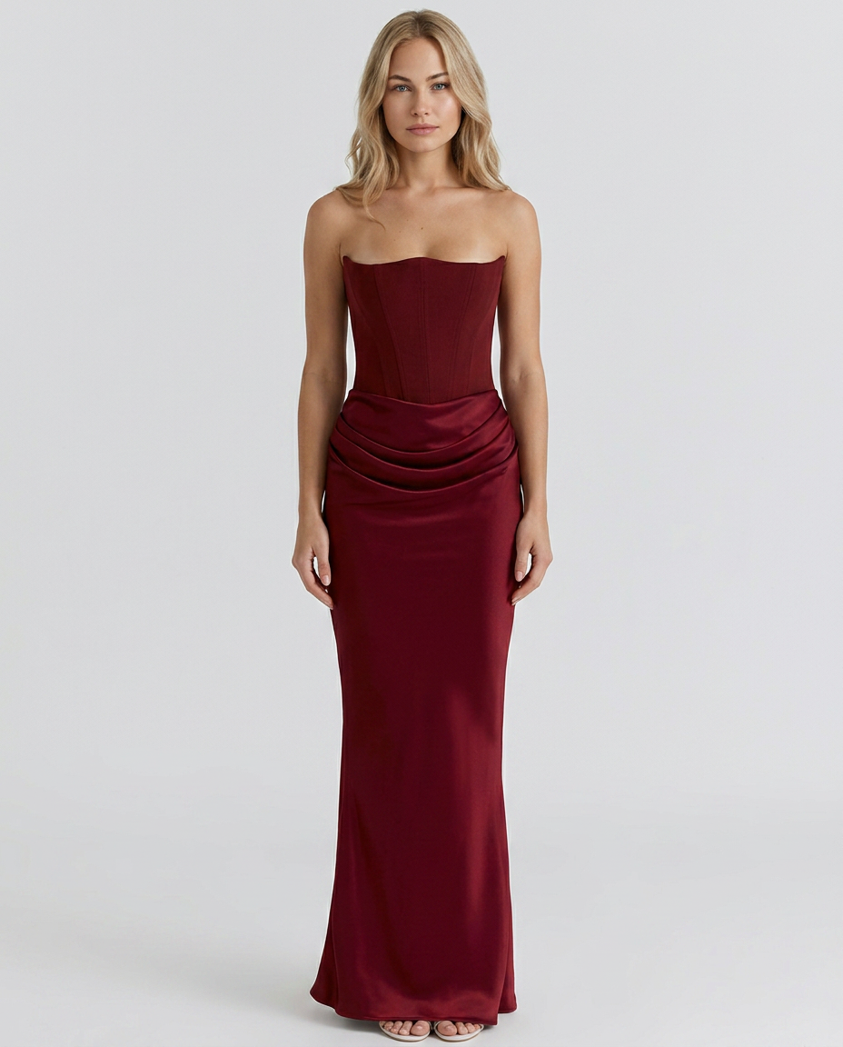 Opal | Strapless Corset Maxi Dress