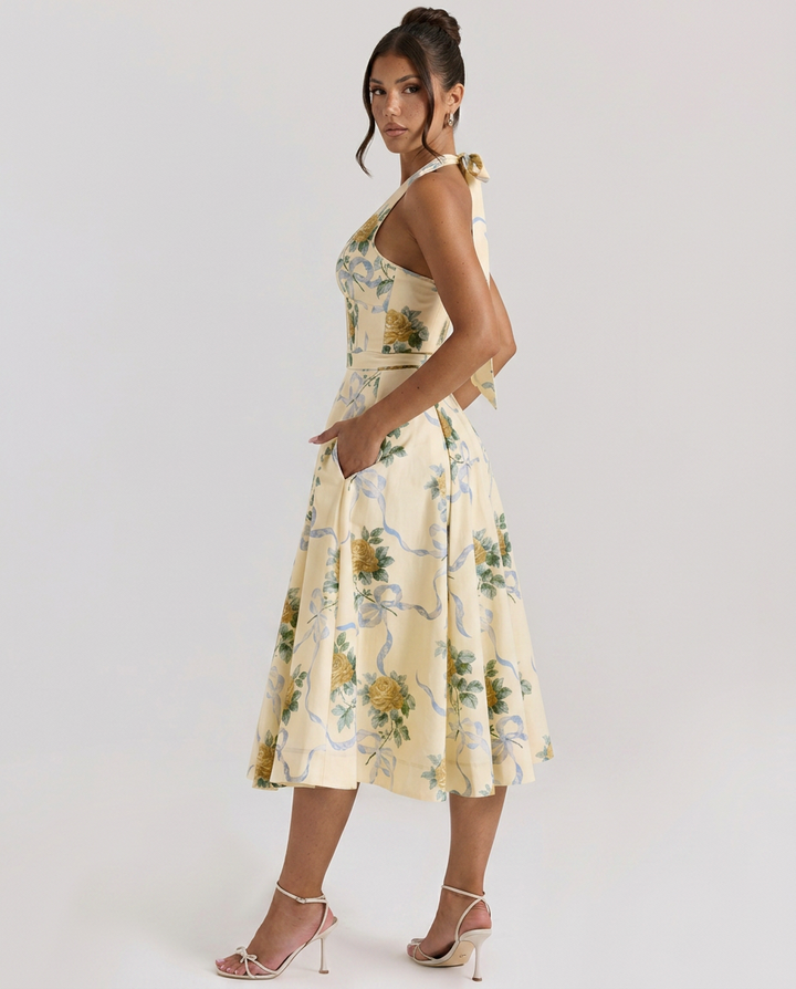 Leann | Halter Neck Midi Sundress