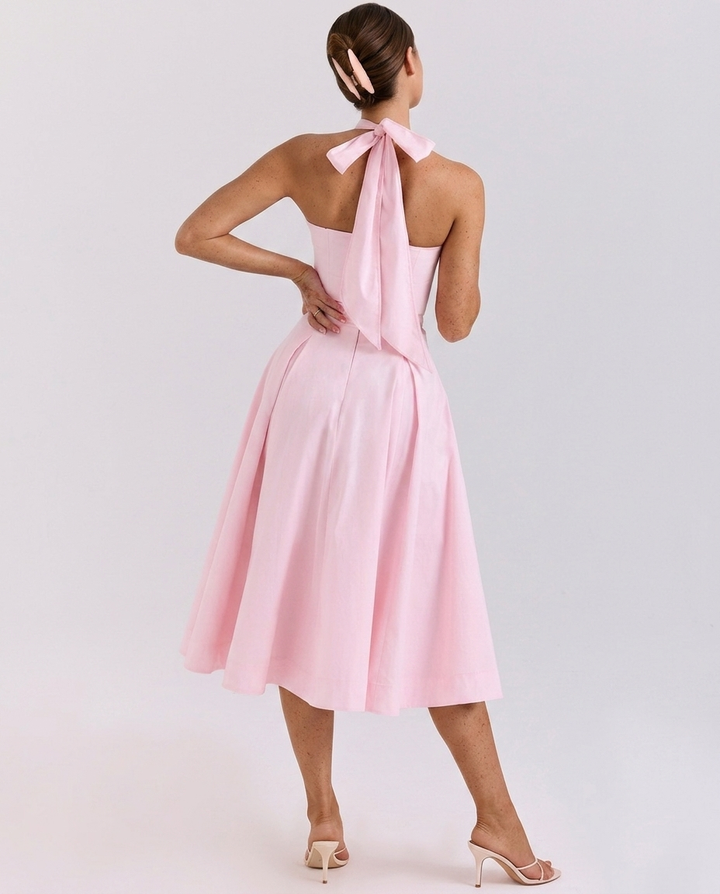 Leann | Halter Neck Midi Sundress