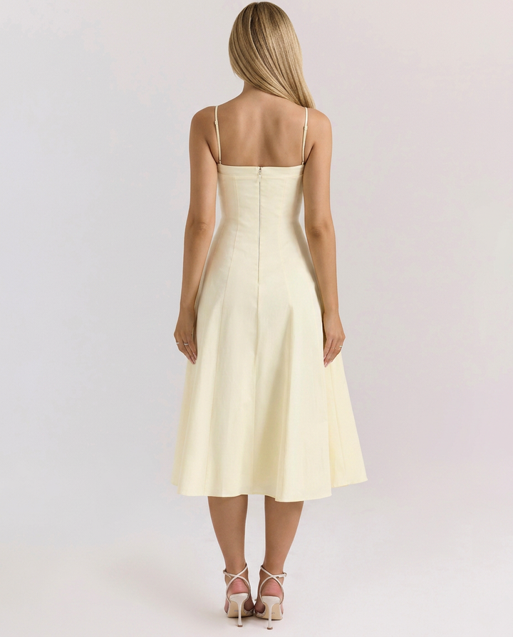 Merle | A-Line Midi Sundress with Thin Straps