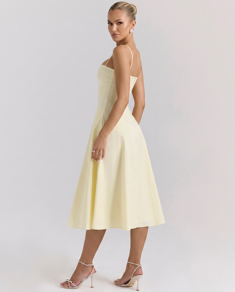 Merle | A-Line Midi Sundress with Thin Straps