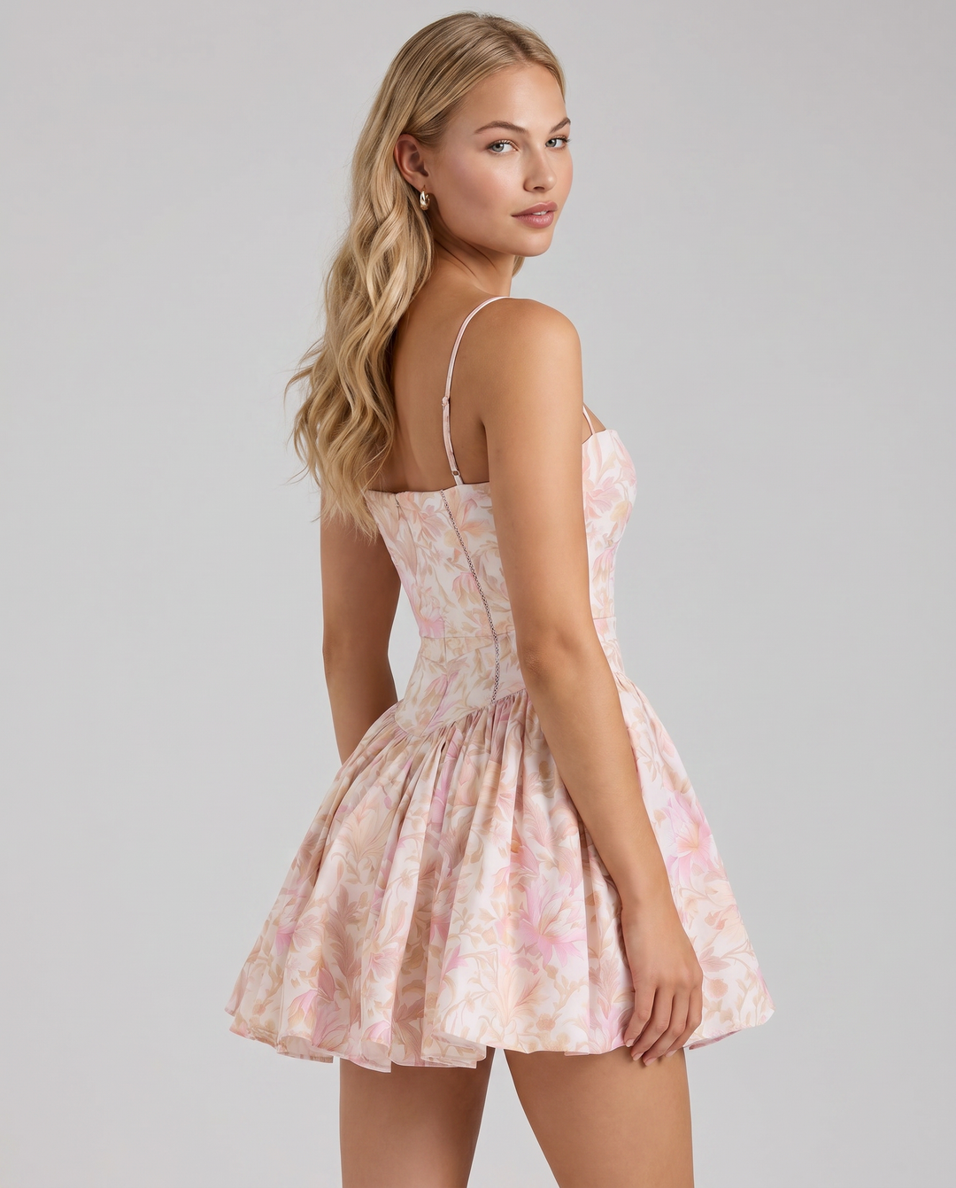 Ayla | Mini Dress with Floral Print and Structured Bodice