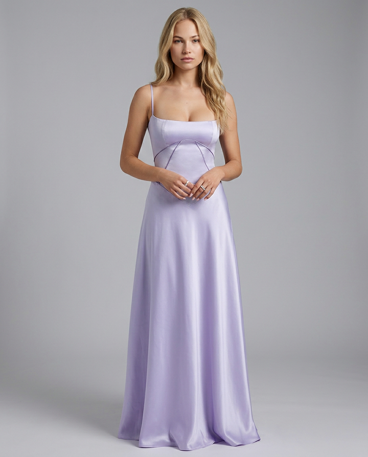 Arline | Lace-Up Maxi Dress with Corset Back