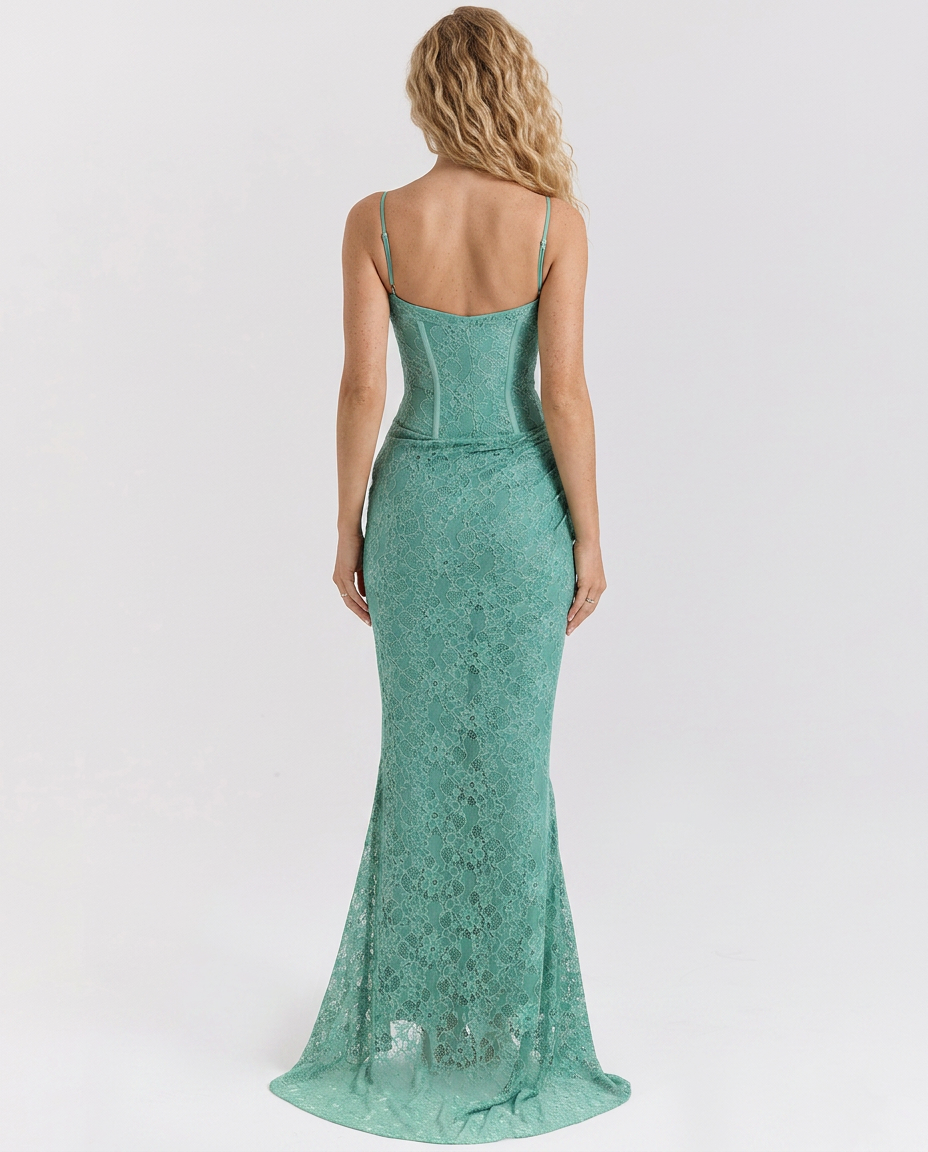Vilma | Lace Corset Maxi Dress