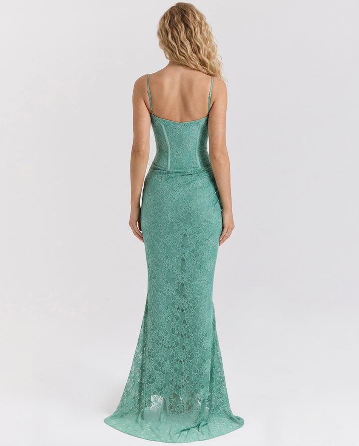 Vilma | Lace Corset Maxi Dress
