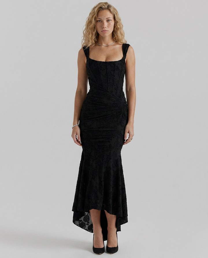 Ora | Ruched Floral Maxi Dress