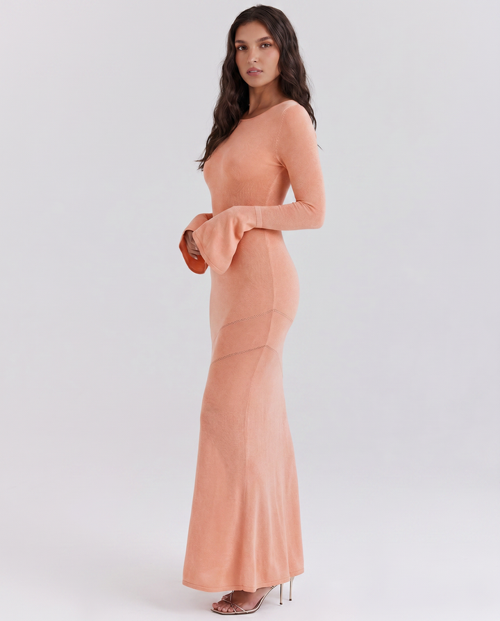 Camryn | Knit Maxi Dress with Cut-Out Bodice
