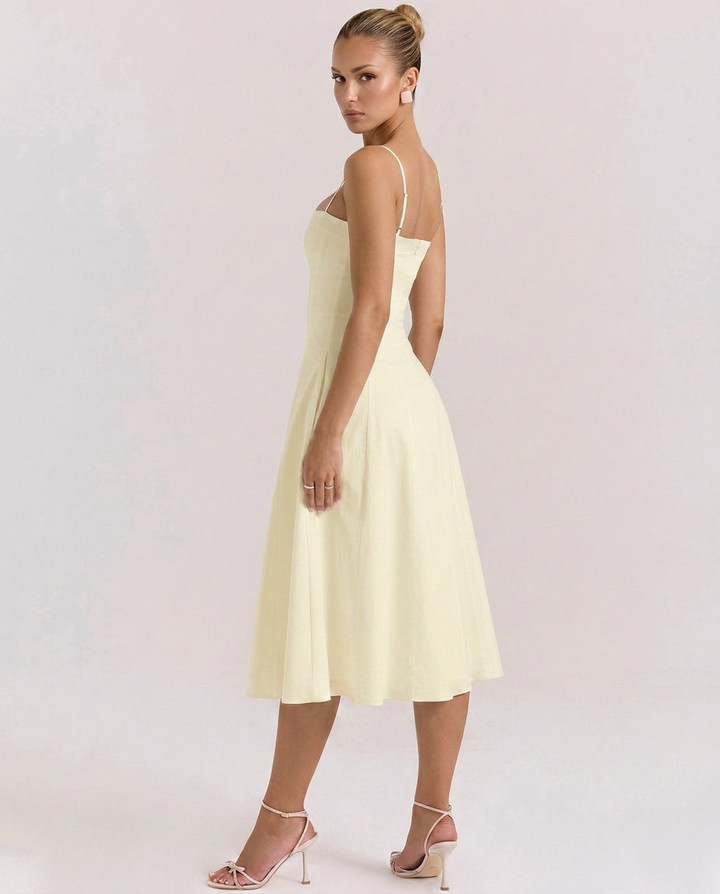Norma | A-Line Midi Sundress with Pockets