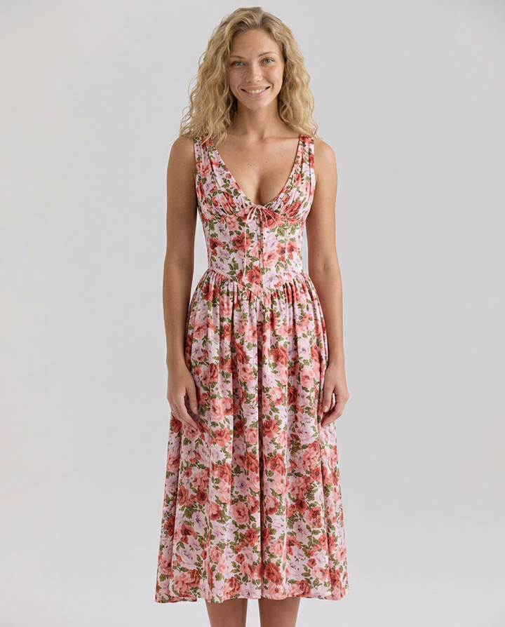 Neva | Corset Sundress with V-Neckline