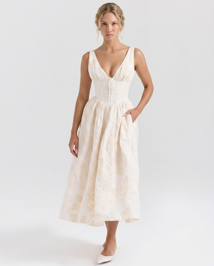 Neva | Corset Sundress with V-Neckline