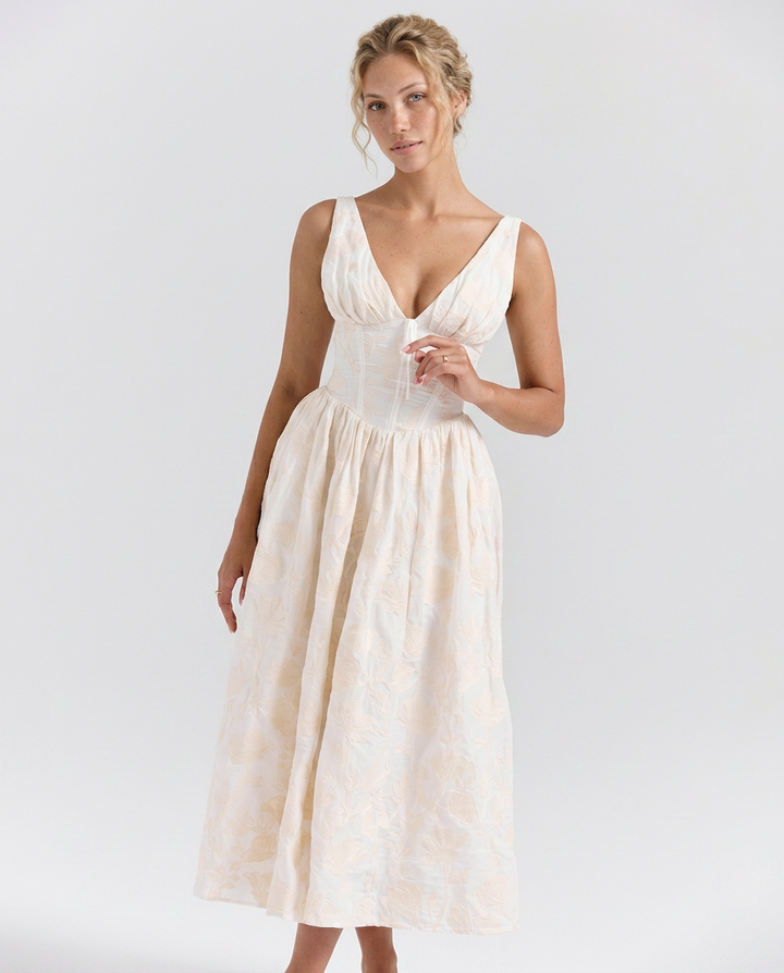 Neva | Corset Sundress with V-Neckline