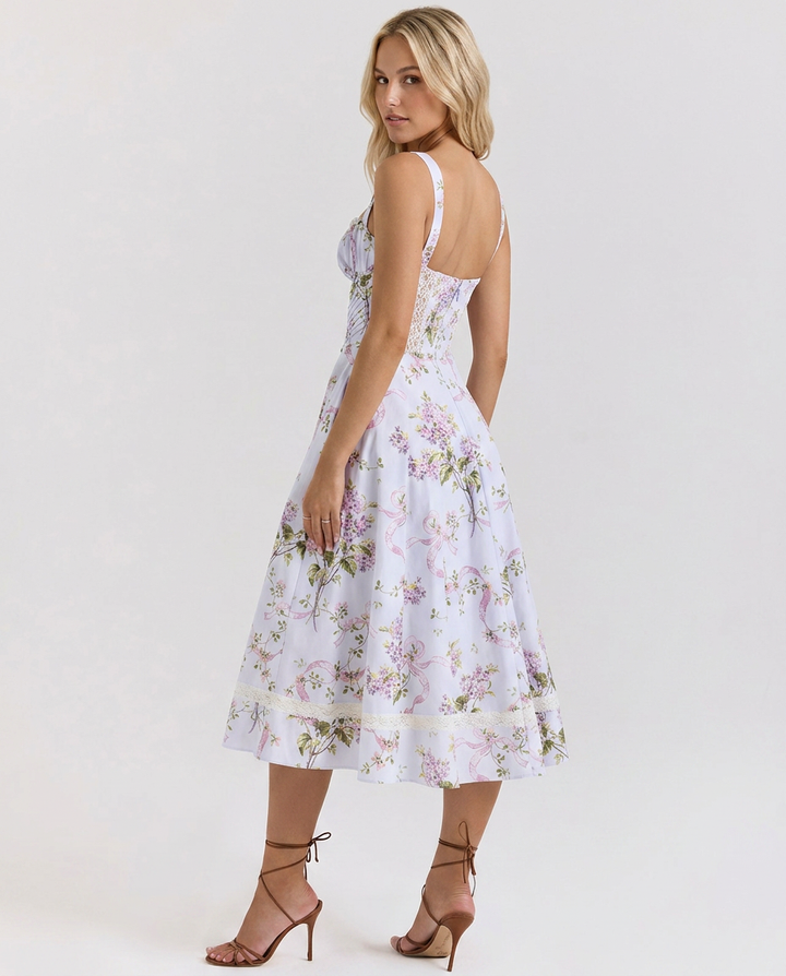 Lawanda | Floral Print Midi Sundress